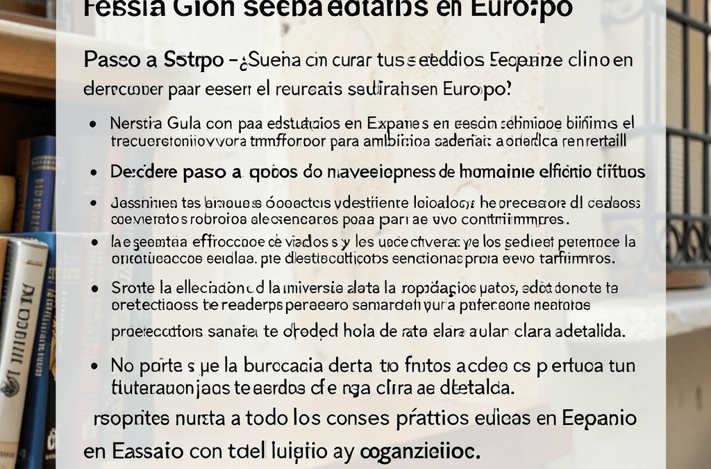 Guía para estudiar en España siendo chileno: Paso a Paso